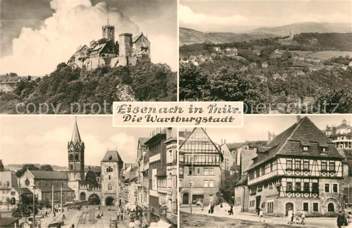 Eisenach Thueringen Wartburg Fachwerkhaus Stadtturm Stadttor