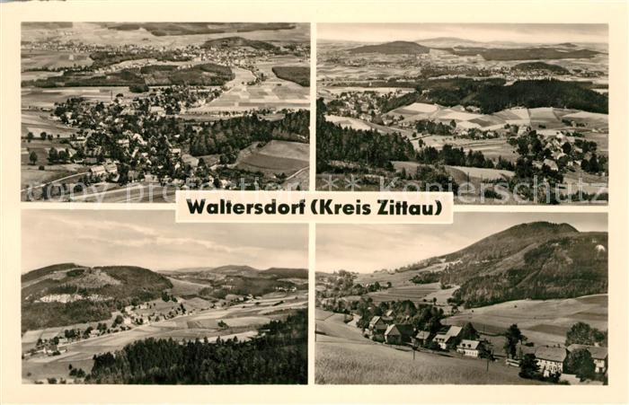 Waltersdorf Sachsen Panorama Fliegeraufnahme