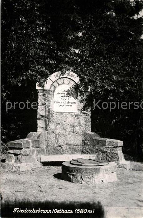 Friedrichsbrunn Harz Brunnen