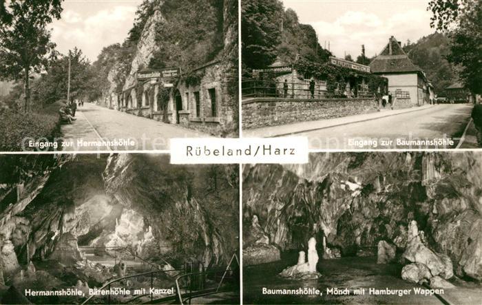 Ruebeland Harz Baumannshoehle Moench Hambuerger Wappen