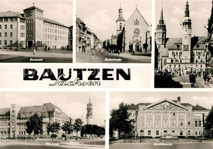 Bautzen Postamt Steinstrasse Rathaus Museum Stadttheater