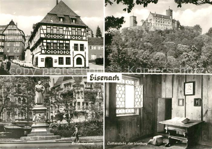 Eisenach Thueringen Lutherhaus Wartburg Lutherdenkmal Lutherstube der Wartburg