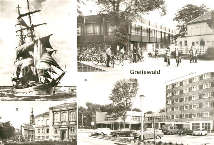 Greifswald Segelschulschiff Wilhelm Pieck Neue Mensa Hotel Buddenhus