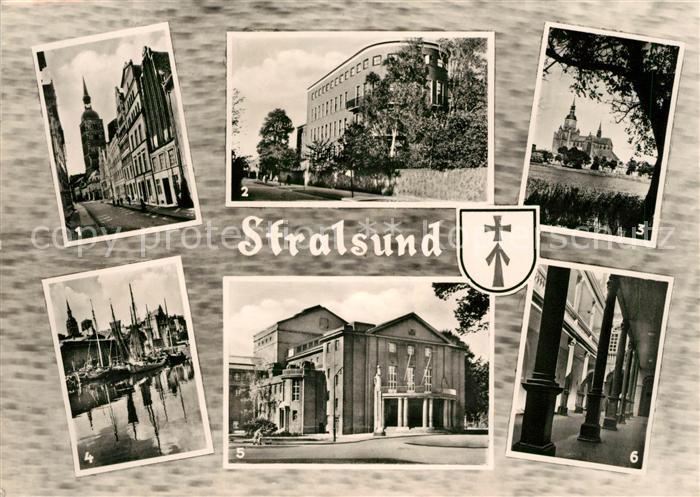 Stralsund Mecklenburg Vorpommern Badenstrasse Krankenhaus Marienkirche Stadtthea