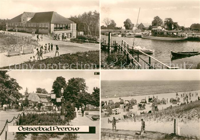 Prerow Ostseebad Strand HO Gaststaette Duenenhaus Cafe Strandeck Hafen