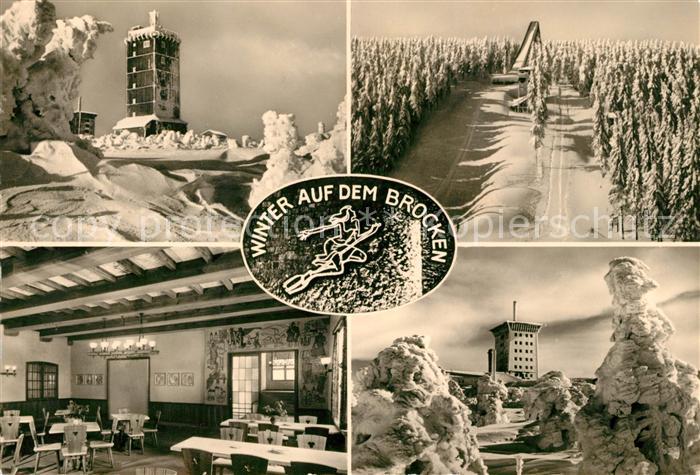 Brocken Harz Aussichtsturm Winterlandschaften