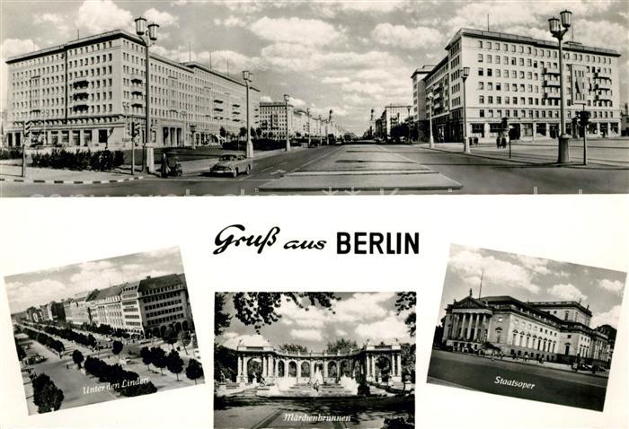 BERLIN  CITY Maerchenbrunnen Staatsoper Unter den Linden