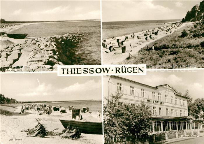 Thiessow Ostseebad Ruegen Strand Haus Ostsee