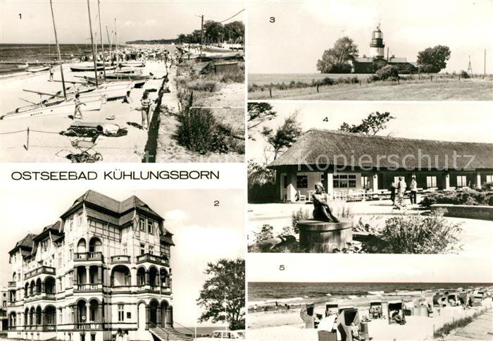 Kuehlungsborn Ostseebad Bootsanlegestelle Leuchtturm FDGB Erholungsheim Schloss
