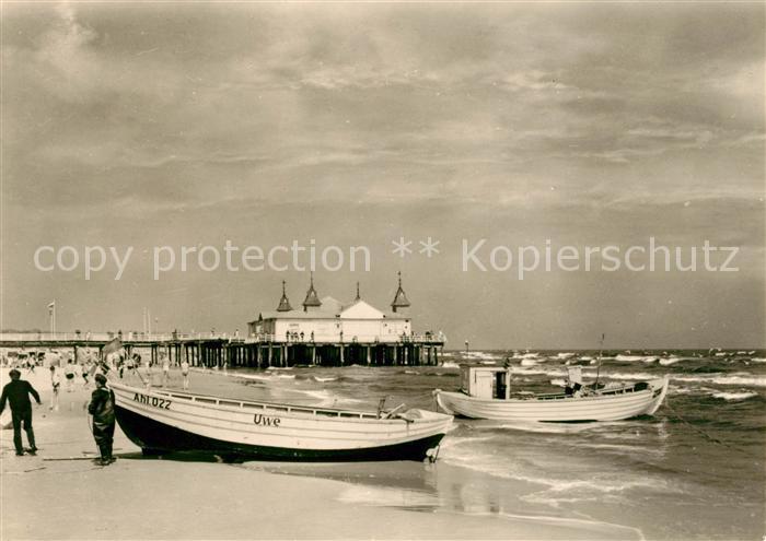 Ahlbeck Ostseebad Fischerboote Seebruecke