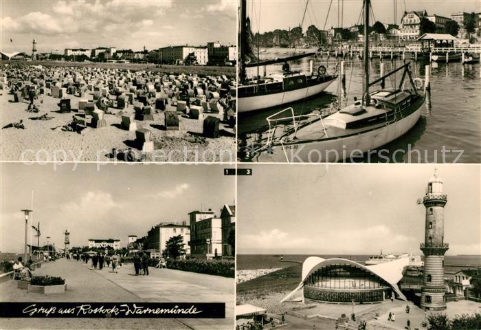 Warnemuende Ostseebad Strand Leuchtturm Konzerthalle Hafen