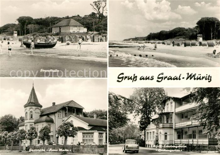 Graal-Mueritz Ostseebad Strandhalle Strand Gasthaus Haus Malta FDGB Erholungshei