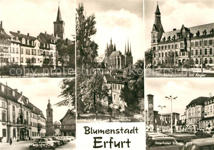 Erfurt Kraemerbruecke Severikirche Dom Platz der DSF Interhotel Erfurter Hof