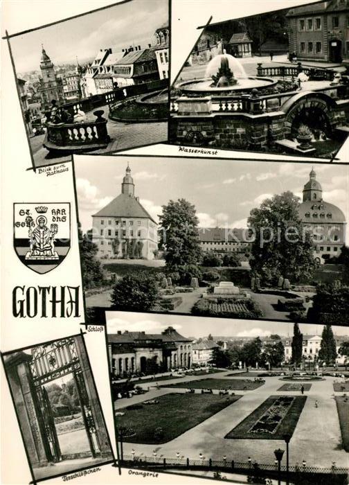 Gotha Thueringen Rathaus Wasserkunst Schloss Orangerie Teeschloesschen