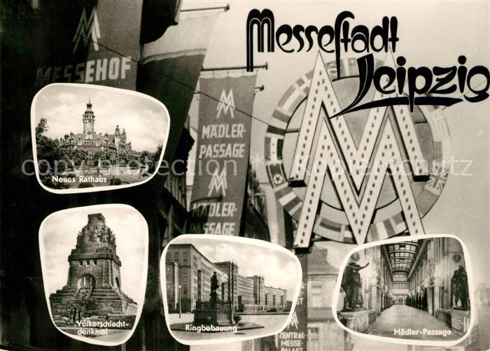 LEIPZIG Sachsen Neues Rathaus Maedler Passage Ringbebauung Voelkerschlachtdenkma