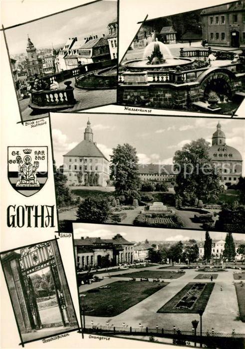 Gotha Thueringen Rathaus Wasserkunst Schloss Teeschloesschen Orangerie