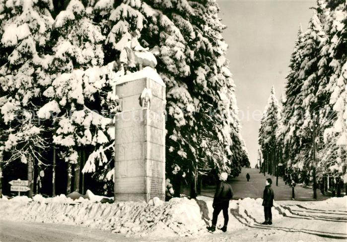 Frauenwald Thueringen Monument Winterlandschaft