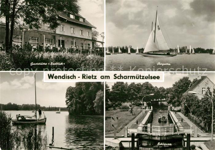 Wendisch Rietz Gaststaette Seeblick Regatta Schleuse
