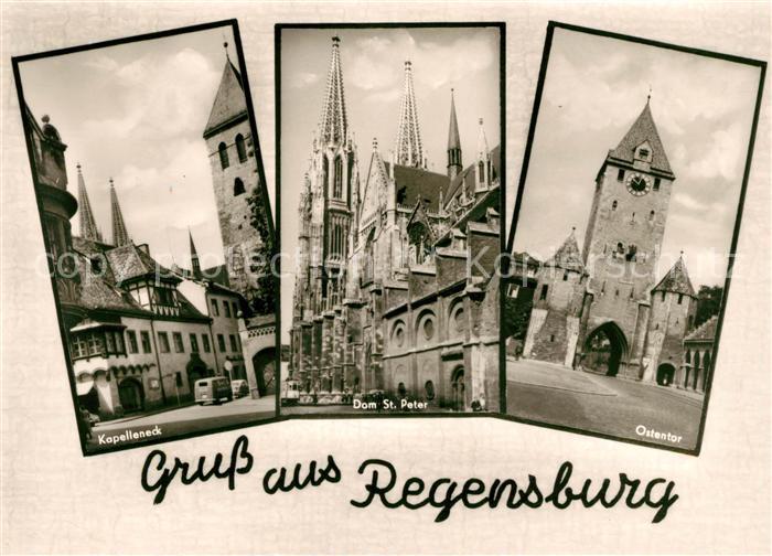 REGENSBURG Bayern Kapelleneck Dom Sankt Peter Ostentor
