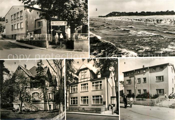 Heringsdorf Ostseebad Usedom FDGB Heim Parkhaus Haus Neptun Haus Seestern Strand