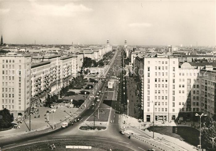 BERLIN  CITY Fliegeraufnahme Karl Marx Allee