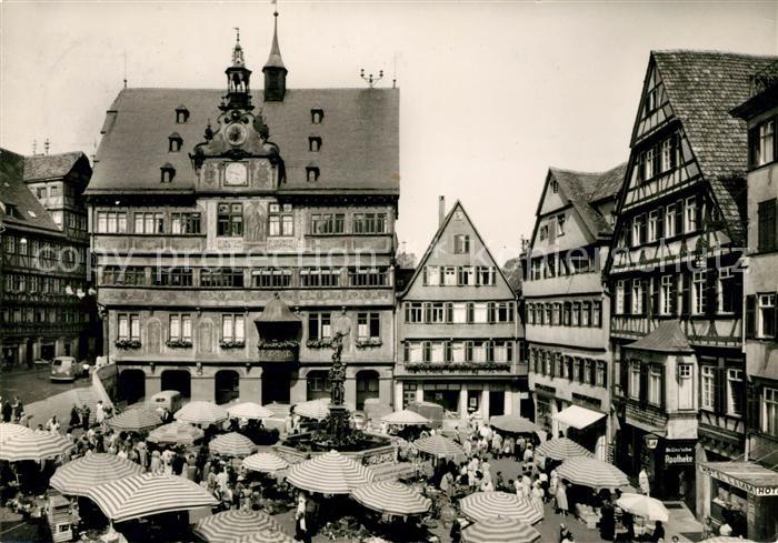 Tuebingen Marktplatz Rataus