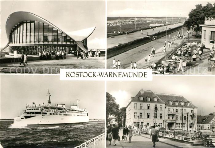 Warnemuende Ostseebad Konzerthalle Uferpromenade Faehrschiff