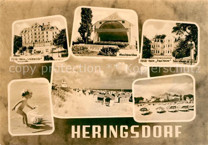 Heringsdorf Ostseebad Usedom FDGB Heim Solidaritaet Musikpavillon FDGB Heim Paul