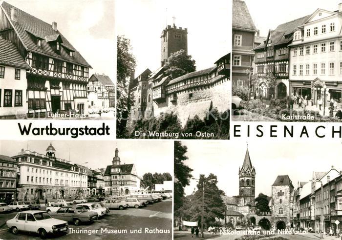Eisenach Thueringen Luther Haus Wartburg Thueringer Museum Rathaus Nikolaikirche