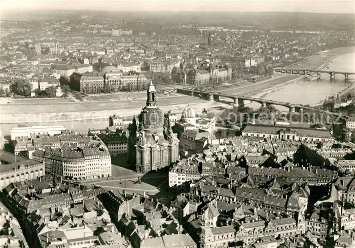 DRESDEN Elbe Fliegeraufnahme Neumarkt Frauenkirche