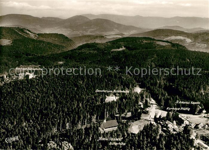 Buehl Baden Fliegeraufnahme Buehler Hoehe Maria Frieden Sanatorium Kurhaus