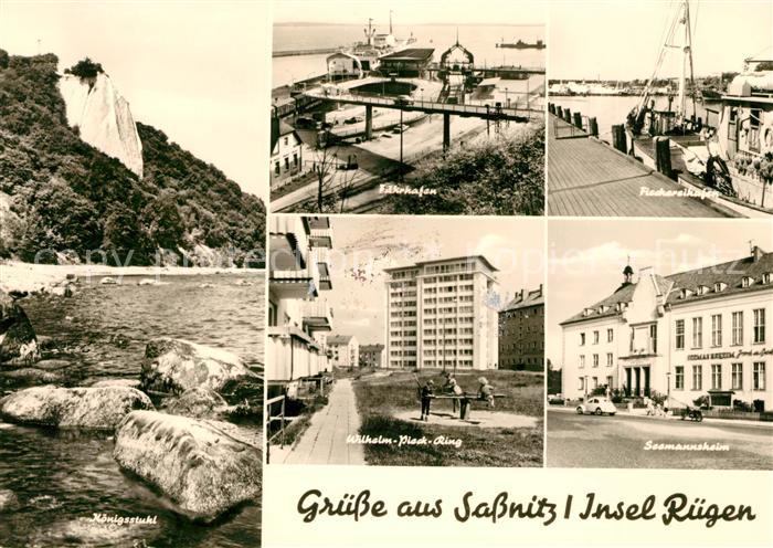 Sassnitz Ostseebad Ruegen Seemannsheim Wilhelm Pieck Ring Fischereihafen Faehrha