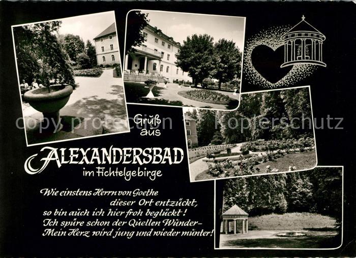 Alexandersbad Bad Kurpark Wandelhalle Brunnen Gedicht