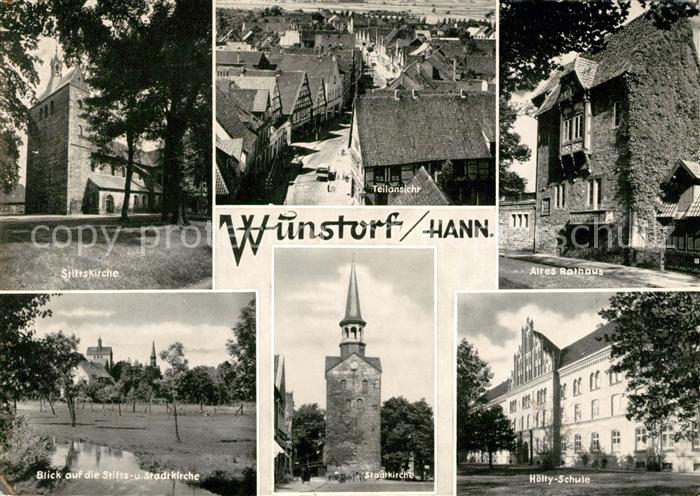 Wunstorf Stiftskirche Altes Rathaus Stadtkirche Hoelly Schule