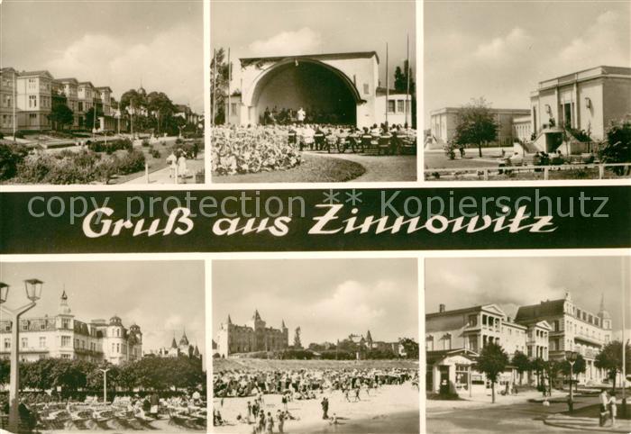 Zinnowitz Ostseebad Konzerthalle Strand Promenade Kurhaeuser