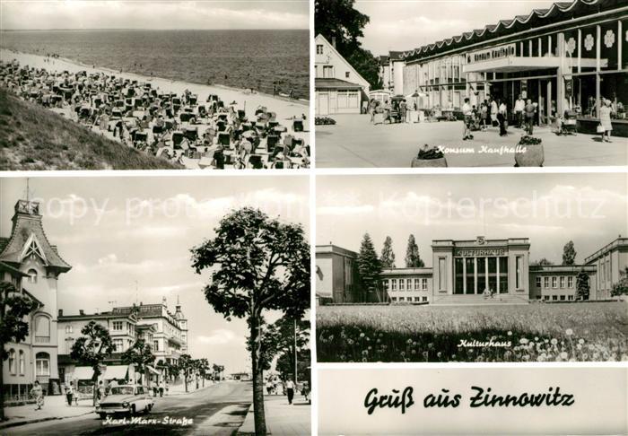 Zinnowitz Ostseebad Konsum Kaufhalle Karl Marx Strasse Kulturhaus Strand