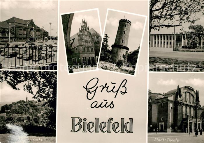 Bielefeld Hauptbahnhof Stadttheater Hallenbad Burg Sparrenburg Cruewellhaus