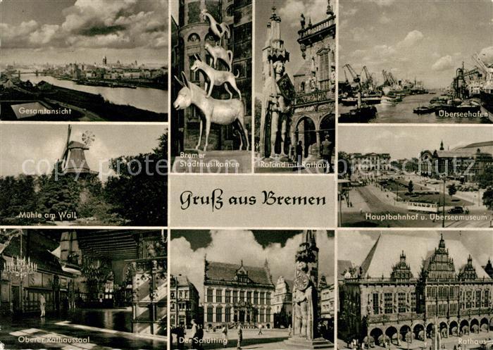BREMEN  CITY Muehle am Wall Oberer Rathaussaal Der Schuetting Hauptbahnhof