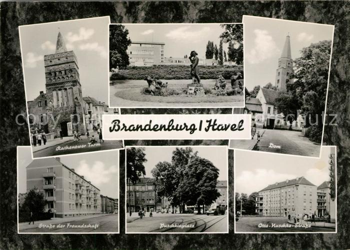 Brandenburg Havel Rathenower Turm Puschkinplatz Dom Denkmal
