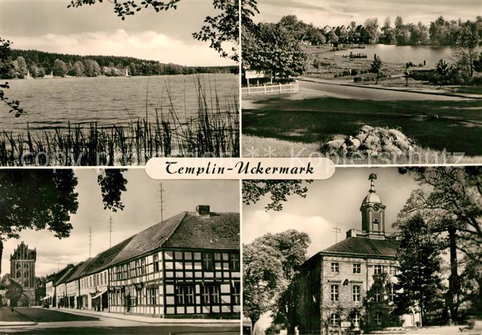 Templin Templiner See Ratssee Berliner Strasse Rathaus