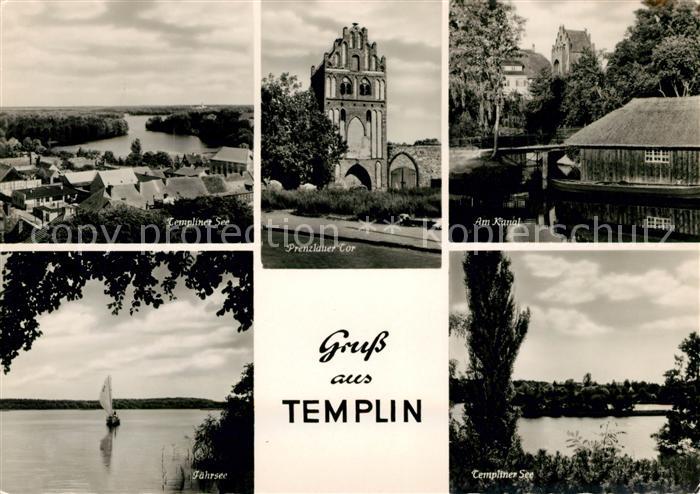 Templin Templiner See Prenzlauer Tor Kanal Faehrsee