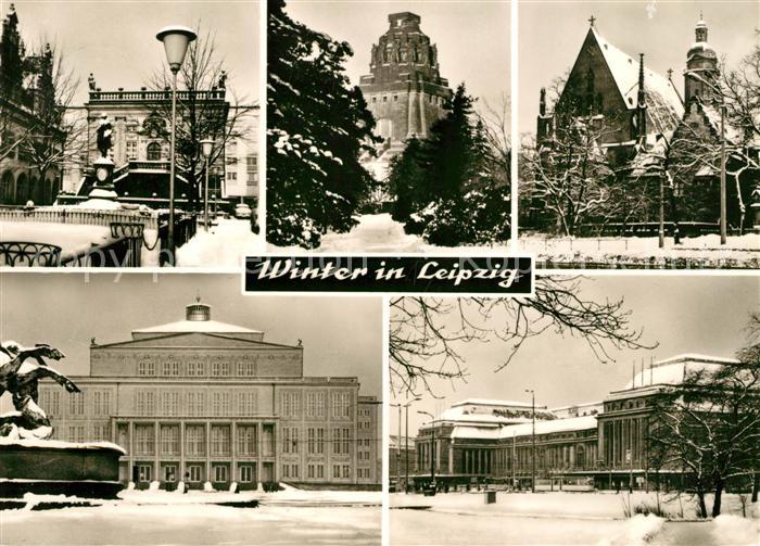 LEIPZIG Sachsen Alte Boerse Voelkerschlachtdenkmal Thomaskirche Opernhaus Bahnho