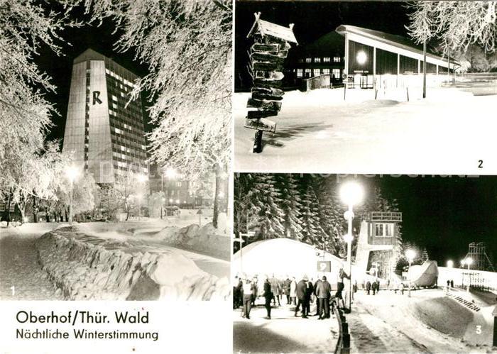 Oberhof Thueringen Naechtliche Winterstimmung