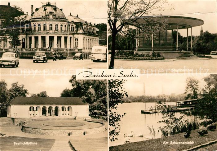 Zwickau Sachsen Mokka Milch Bar Musiktempel Freilichtbuehne Schwanenteich