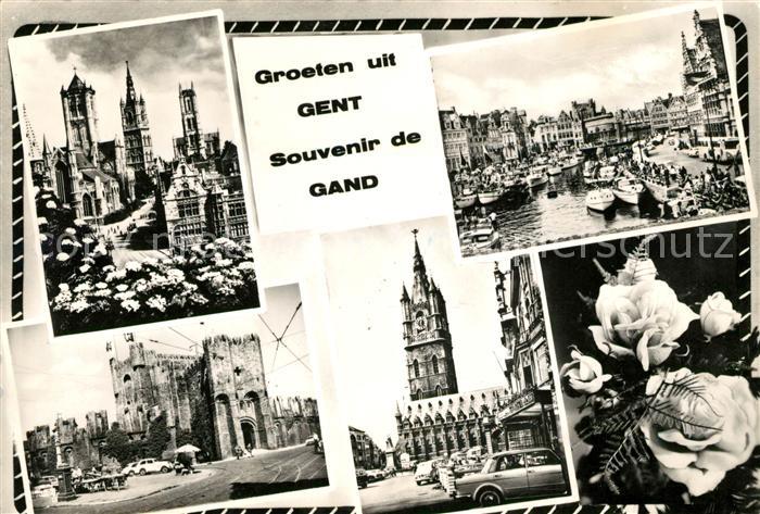 Gent Gand Flandre Panorama Rathaus Kirche