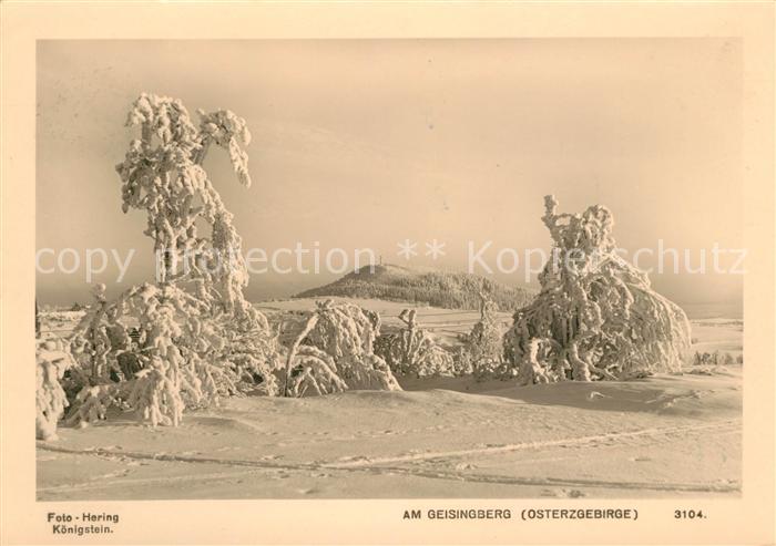 Geising Erzgebirge Geisingberg Winter