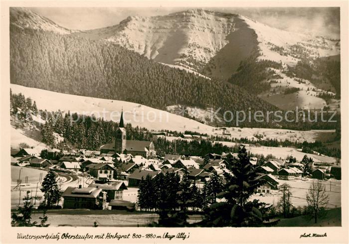 Oberstaufen Oberallgaeu Bayern Winter Hochgrat Panorama