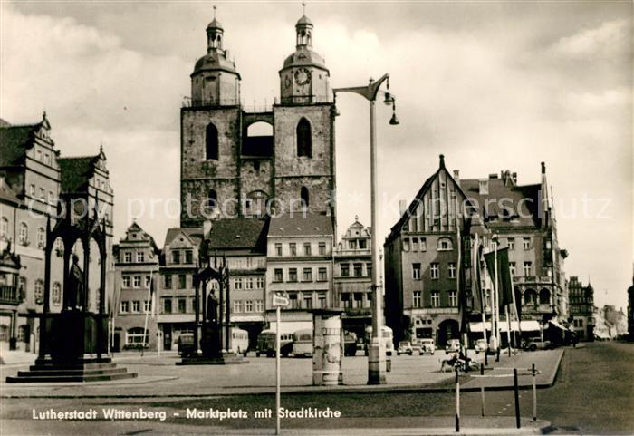 Wittenberg Lutherstadt Marktplatz Stadtkirche
