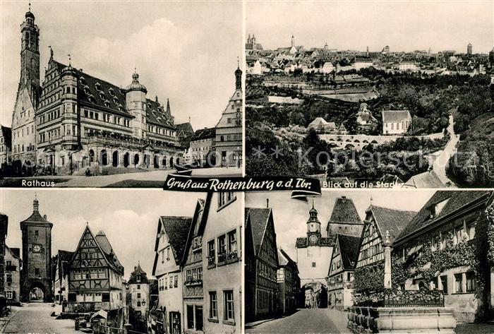 Rothenburg Tauber Rathaus Stadttor Panorama