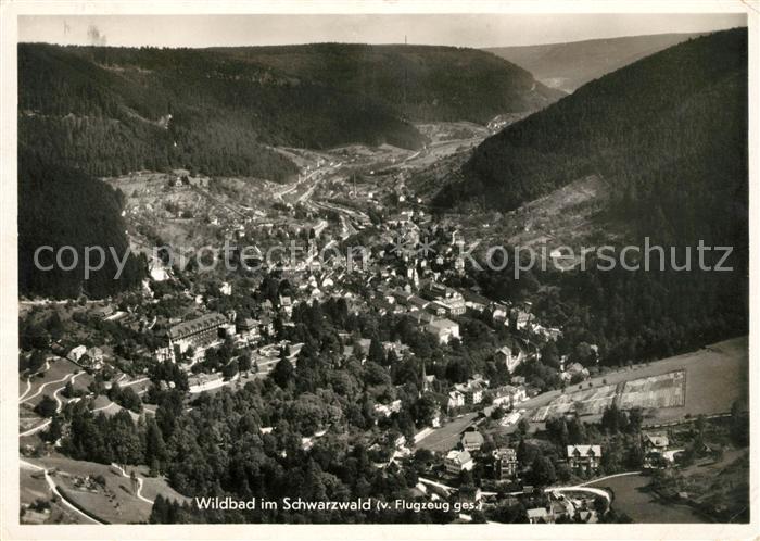 Wildbad Schwarzwald Fliegeraufnahme
